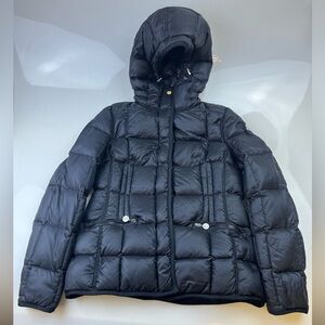 Moncler Kids Black Full Zip Puffer Hooded Jacket N234-18